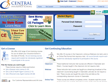 Tablet Screenshot of centralinsuranceschool.com